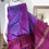 Thumbnail:  'Rangoli' Purple and Blue half and half Kanchipuram handloom