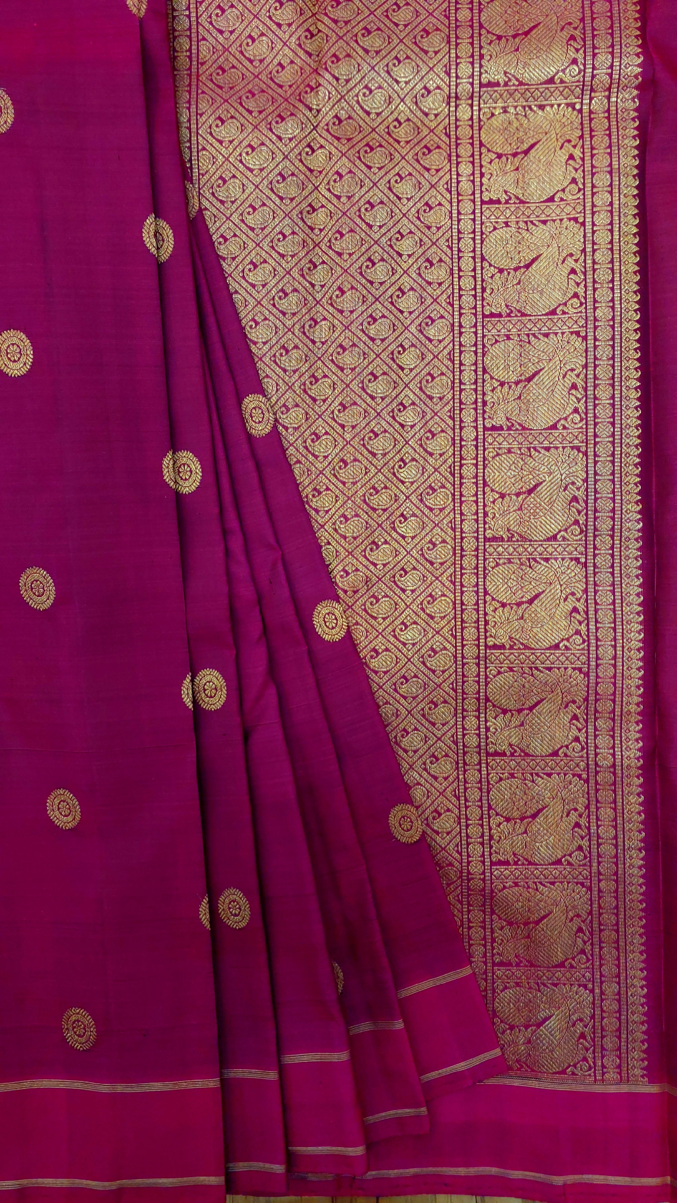 Vadamalli chakram Kanchivaram handloom pure zari silk saree