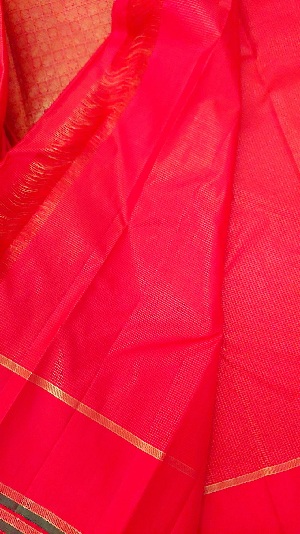 Thumbnail:  Gandeberunda Red kottadi Kanjivaram Handloom pure silk saree
