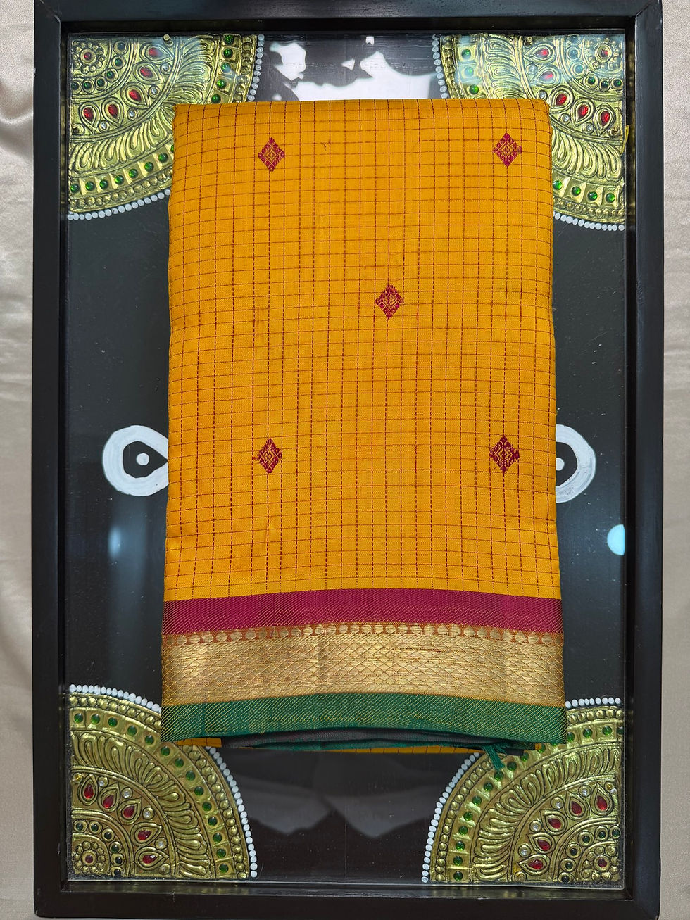 Thumbnail: Vintage Design Manjal ( haldi yellow) Kanchivaram handloom pure zari silk saree