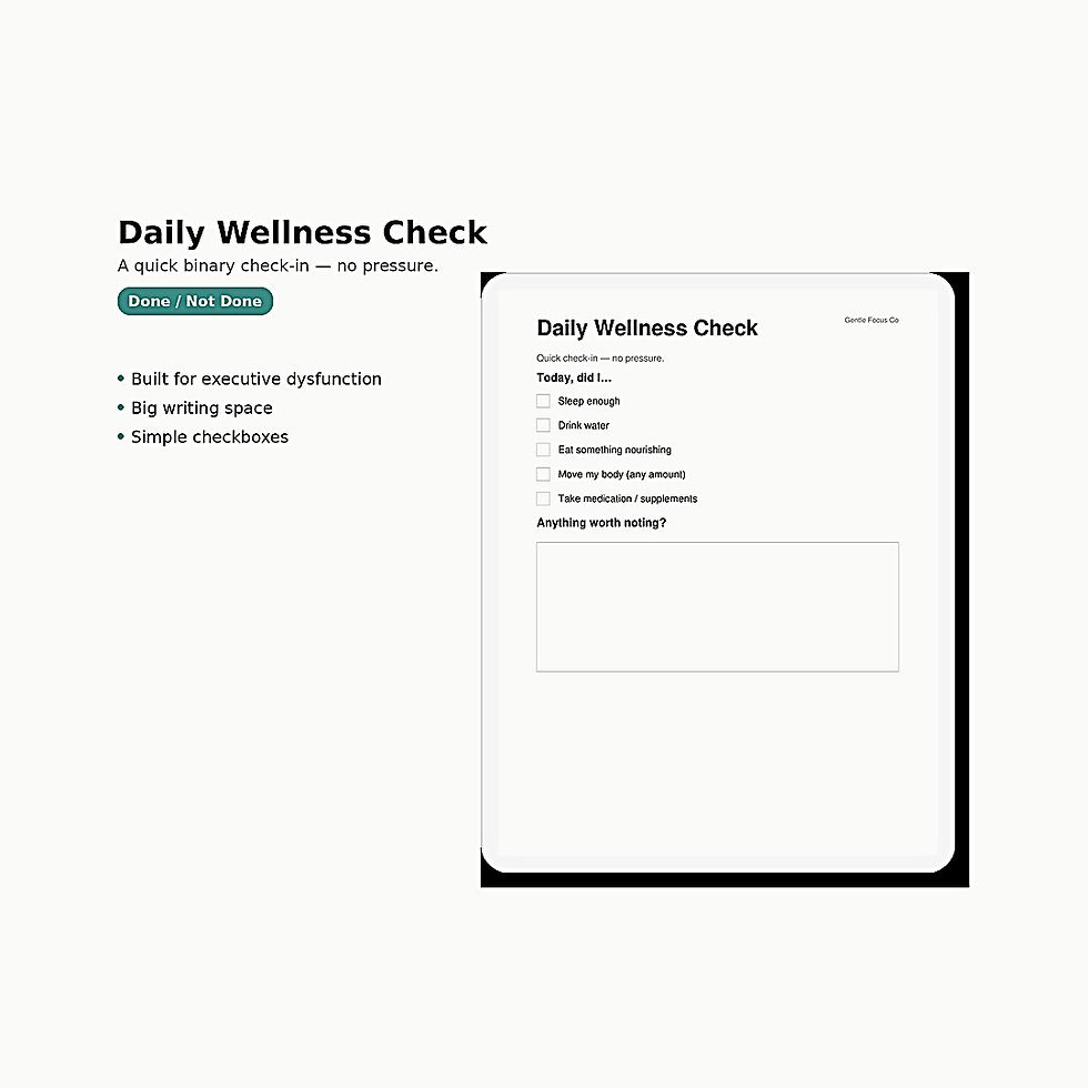 Thumbnail: Gentle Focus |  ADHD Workbook | (GoodNotes + Printable PDF)