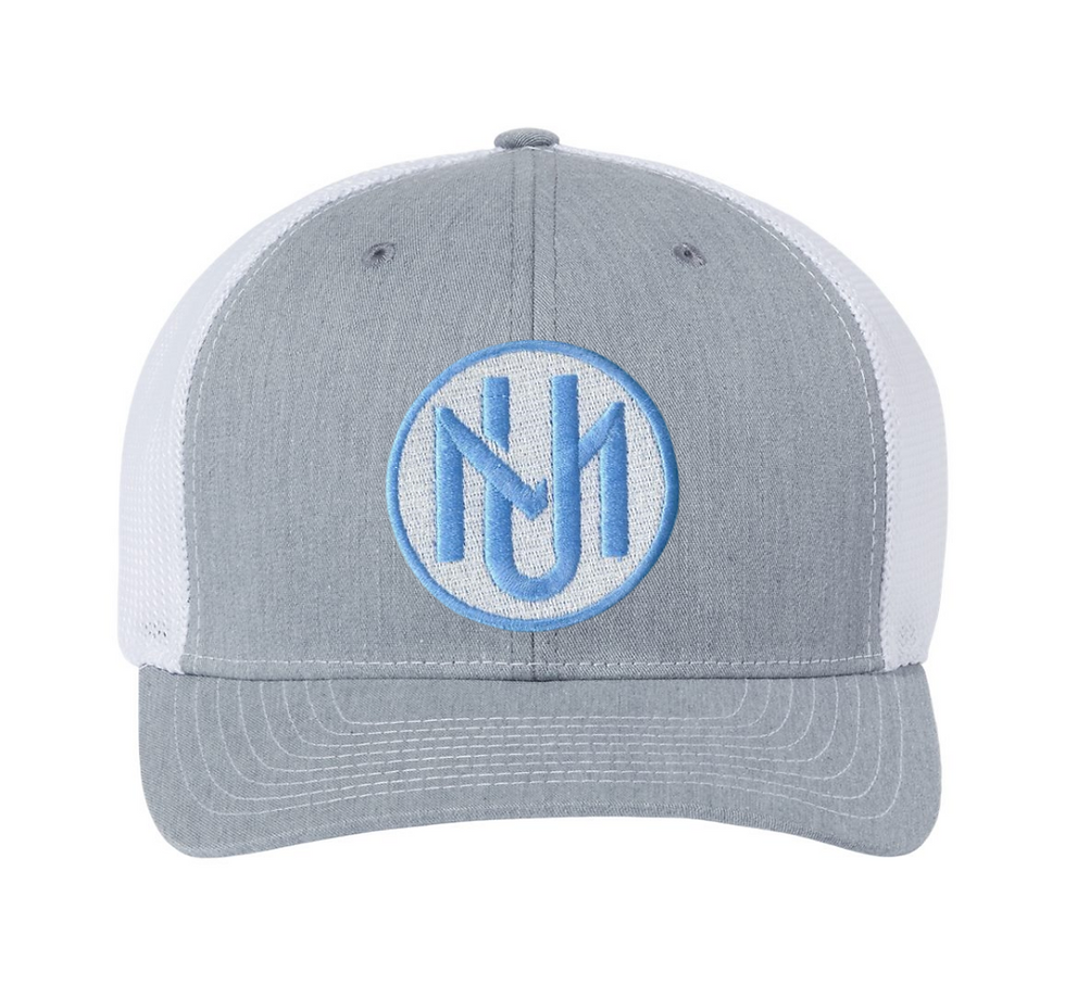 Thumbnail: Richardson 112+ R-Flex Adjustable Trucker Cap - Grey/White