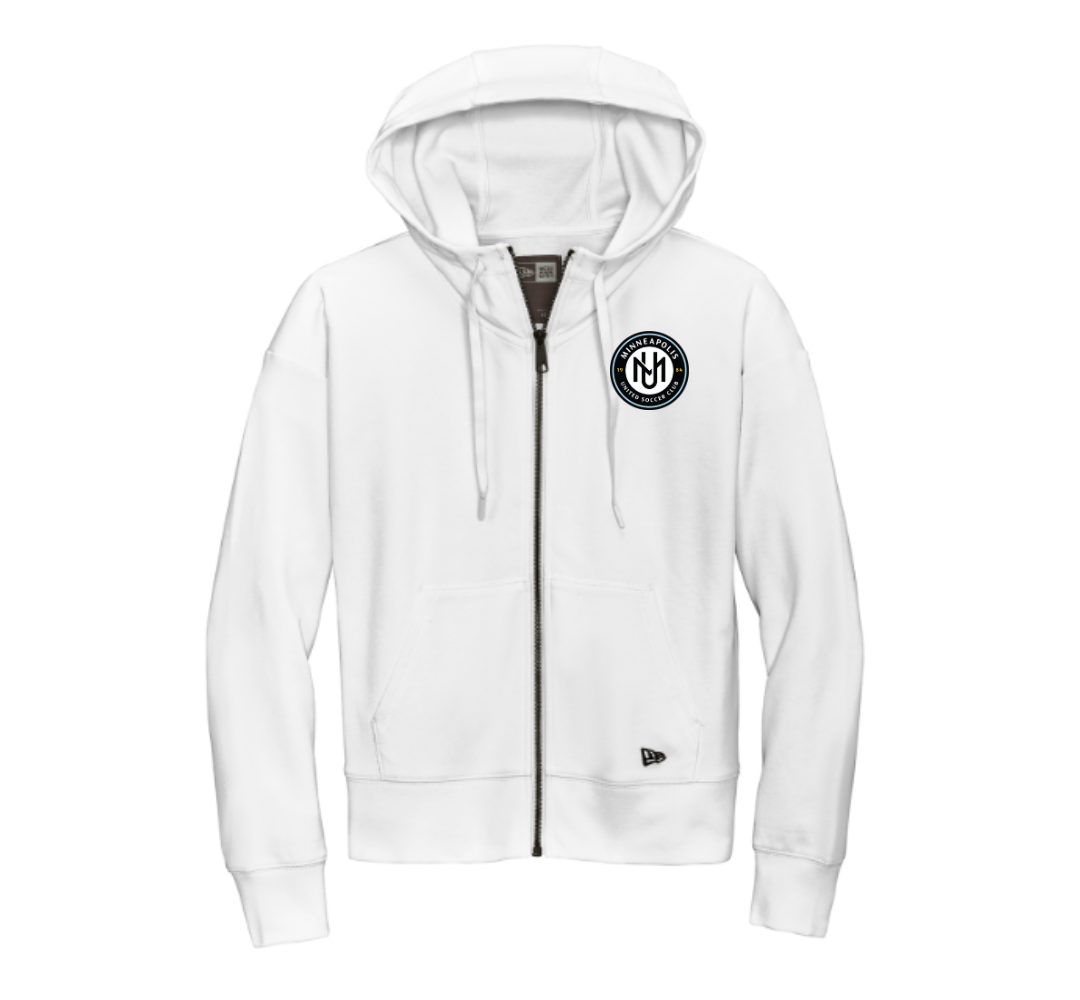 New Era® Ladies Full-Zip Hoodie - White