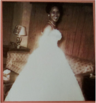 My Mommy is Mattye Price-Dixon in white prom dress