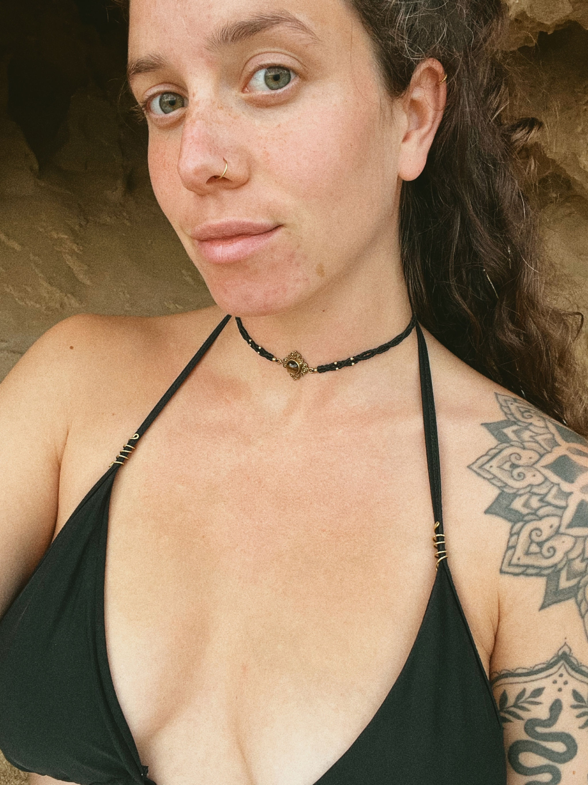 Minimalist Macramé Choker with Gemstone | Personalize your Boho Choker