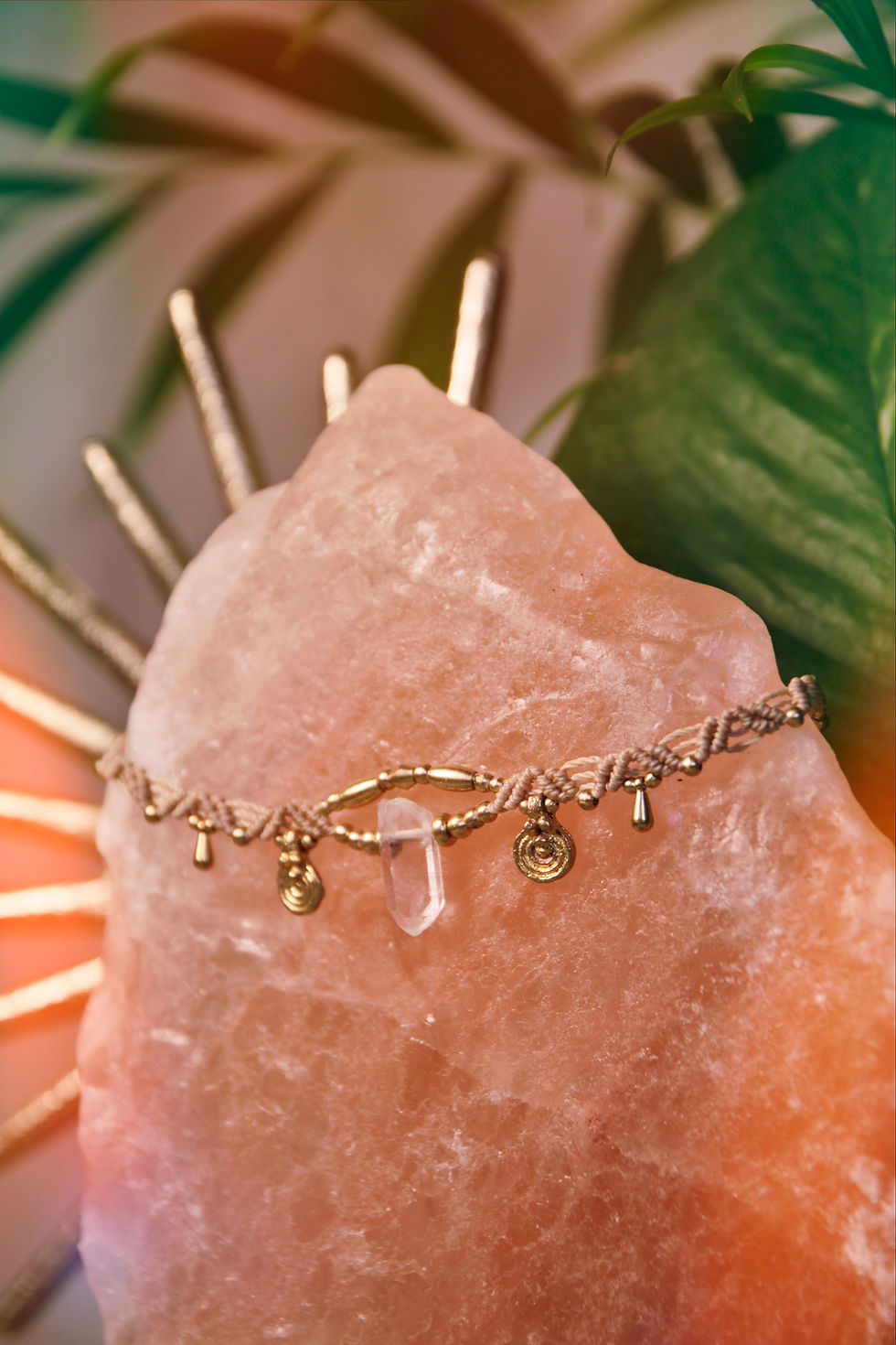 Miniaturbild: Makramee Choker mit Bergkristall Spitze