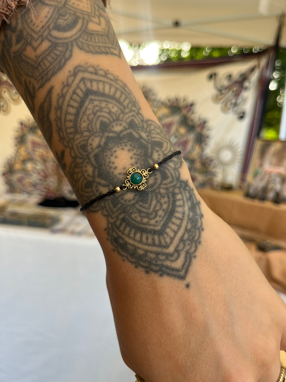 Miniaturbild: Makramee Armband mit Edelstein│Personalisierterer, Wähle deinen Stein
