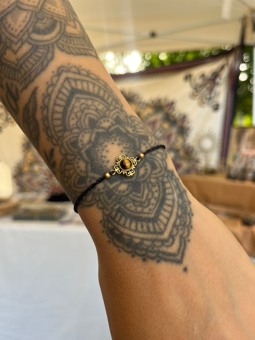 Miniaturbild: Makramee Armband mit Edelstein│Personalisierterer, Wähle deinen Stein