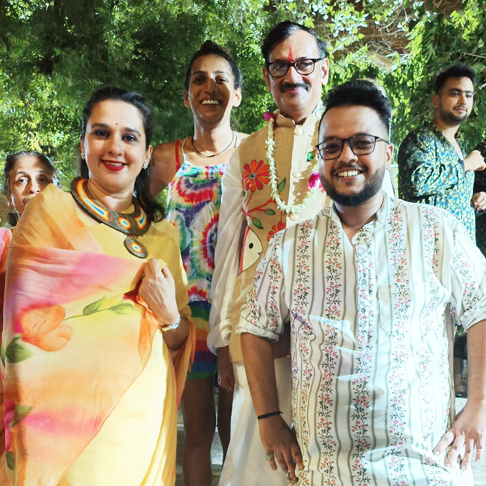 Mann with Maharani Radhikaraje Gaekwad