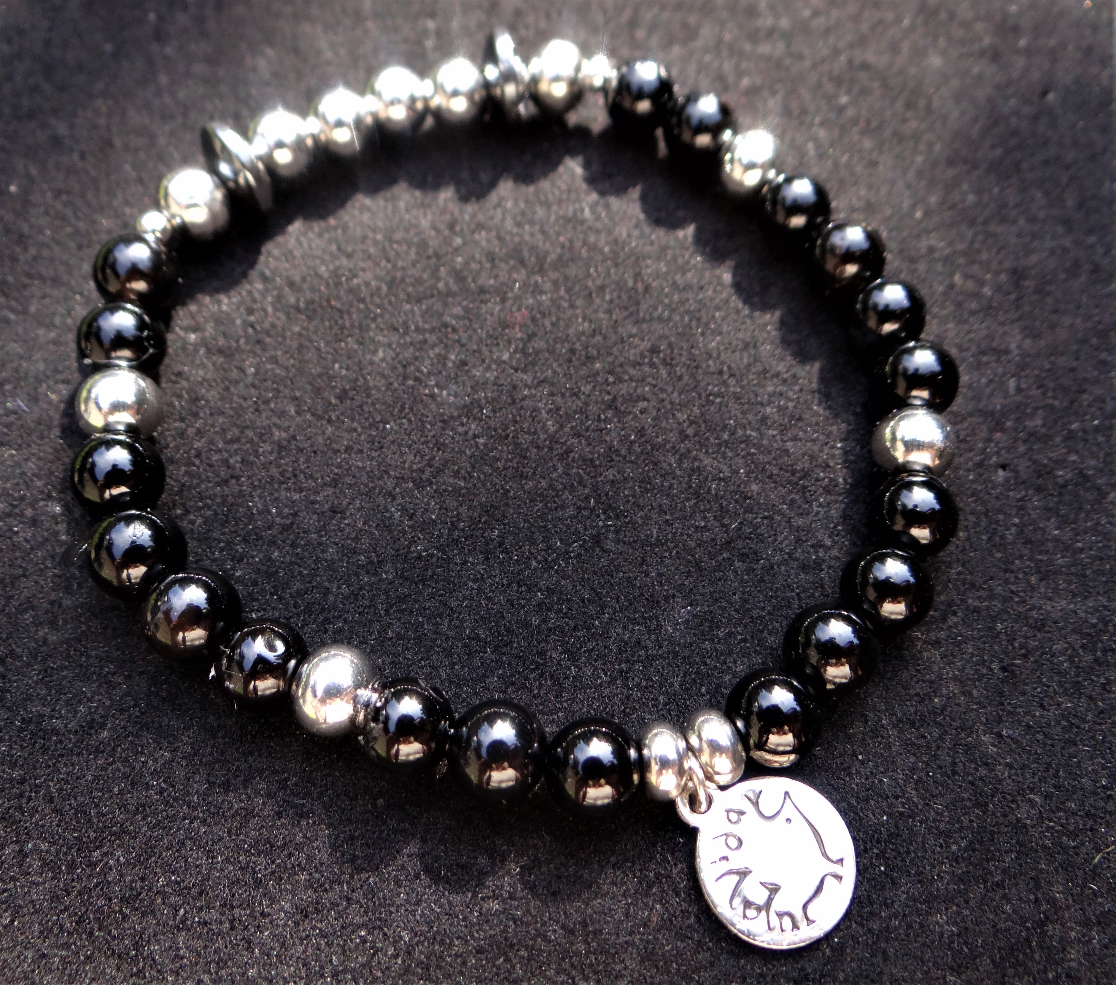 Hematite and Onyx Bracelet