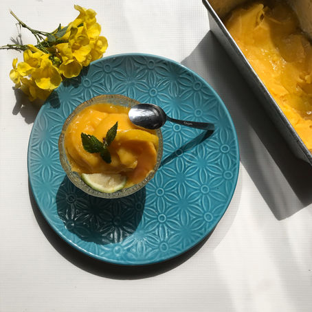 Mango and Mint sorbet! # Dessert week day 1! 
