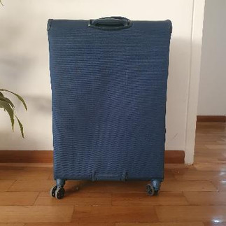 A blue suitcase