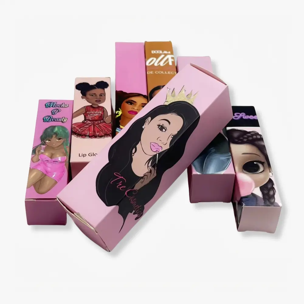 tuck-end cosmetic box for serum and lotion packaging