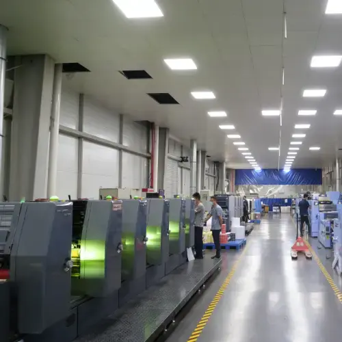 Koenig & Bauer (KBA) large-format press running high-volume packaging prints at SunTop factory