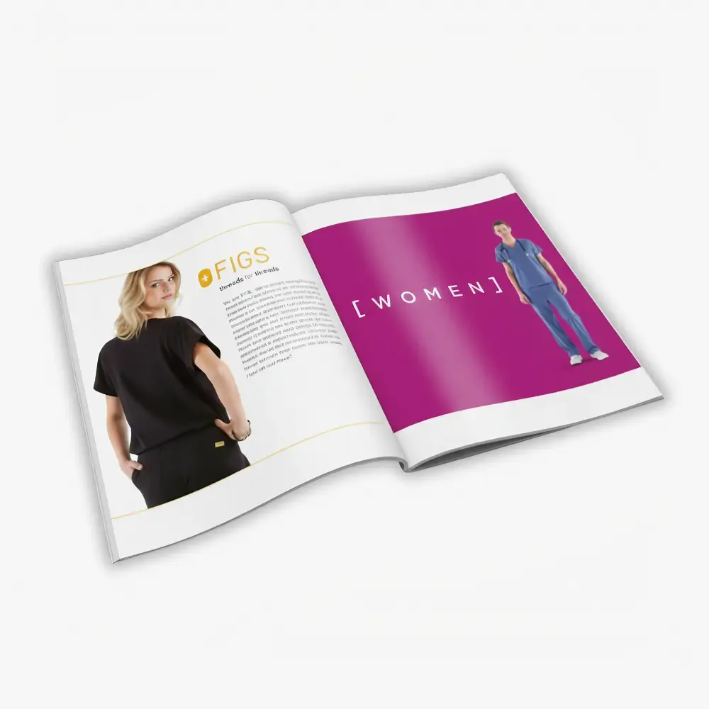 Several catalog copies showing consistent recurring colors across covers and interior pages