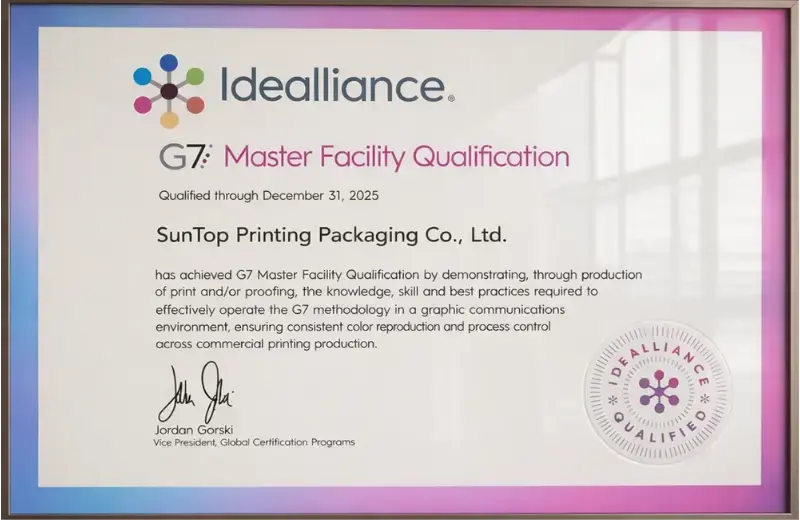 G7® Master Certified Printing for Accurate Colors