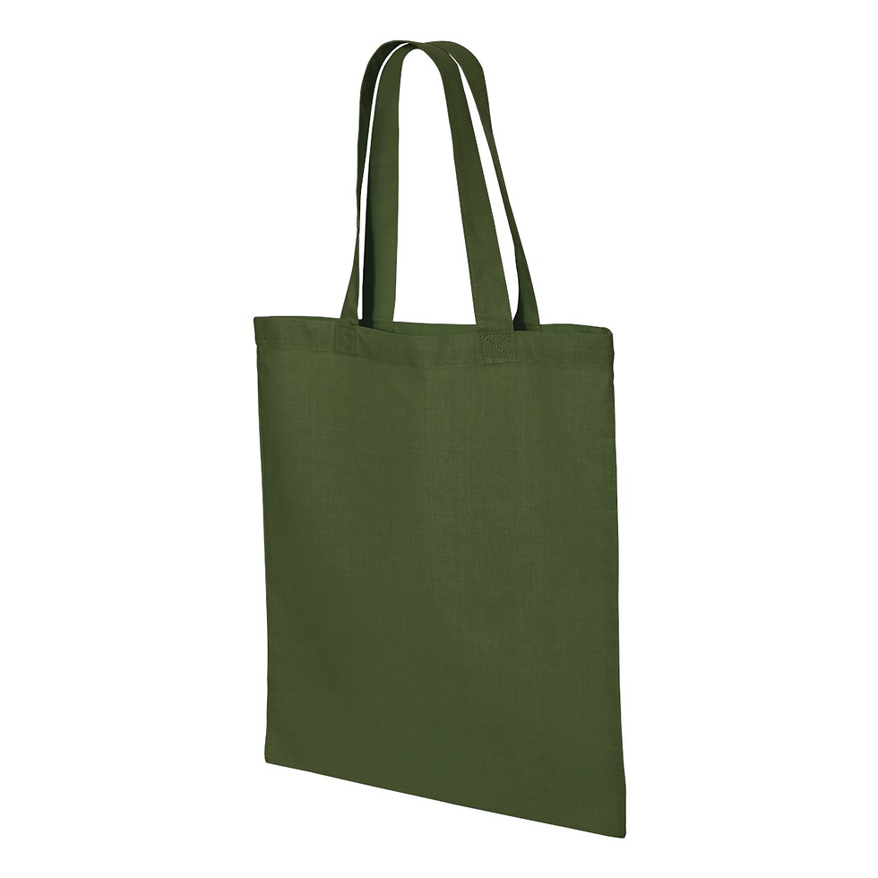 Thumbnail: Blank canvas tote bag ready for customization, made of durable cotton and has two long shoulder straps for easy carrying