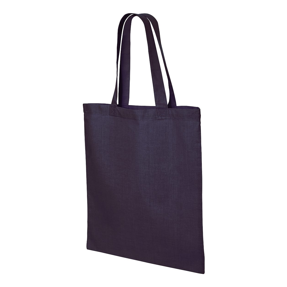Thumbnail: Blank canvas tote bag ready for customization, made of durable cotton and has two long shoulder straps for easy carrying