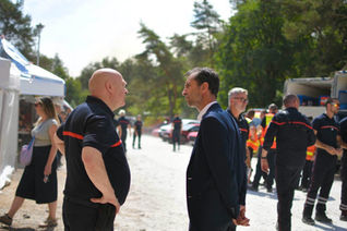 Incendie en forêt de Fontainebleau - passage au PC