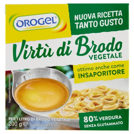 Orogel Virtù di Brodo – Gemüsebrühe, tiefgefroren, 200 g/Vegetale Surgelati 200g