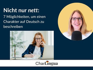 Eine Frau beschreibt den Charakter eines Kollegen auf Deutsch