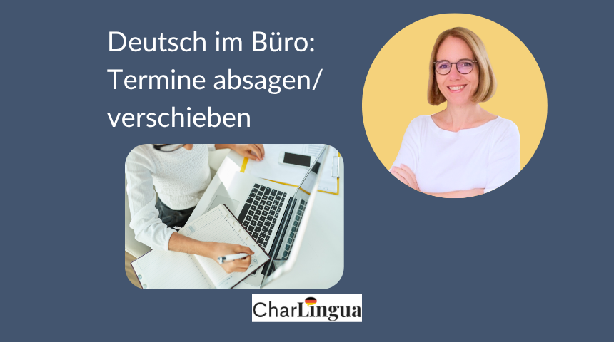 Deutsch im Büro: Termine absagen/ verschieben - Grafik zum Blogbeitrag