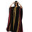 Thumbnail: Black Abaya with gold embroidery and ruby arms