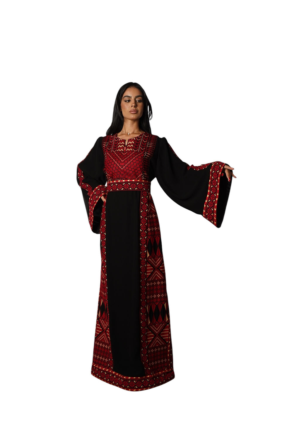 Thumbnail: Black Thobe with Red and a Touch of Yellow