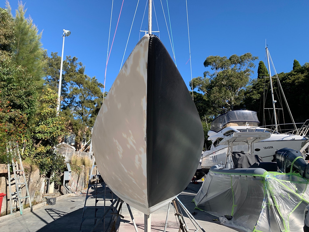 The Etchells yatch before and after vinyl wrap