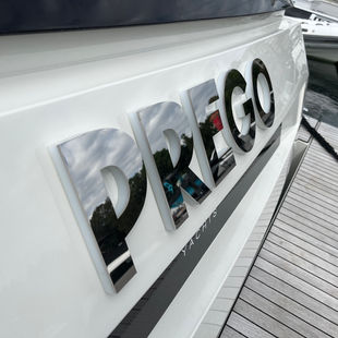 Stainless Steel Boat Name "PREGO"