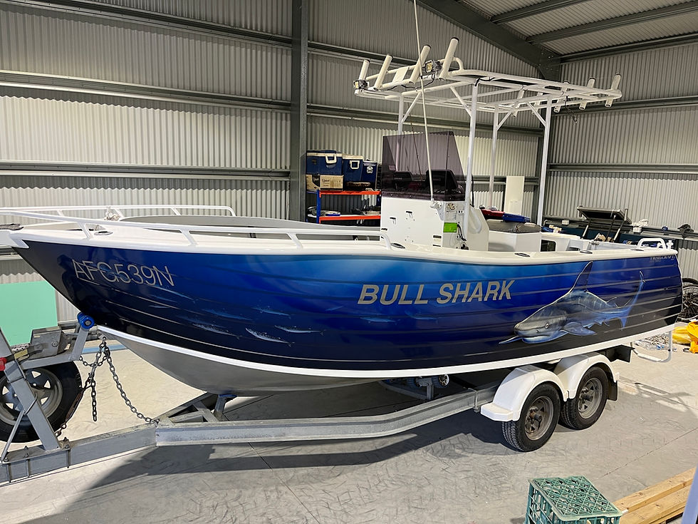 5.6m Trailcraft C/C hull wrap with graphics