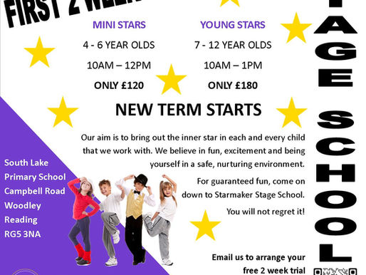 2 week free trial at Stage School