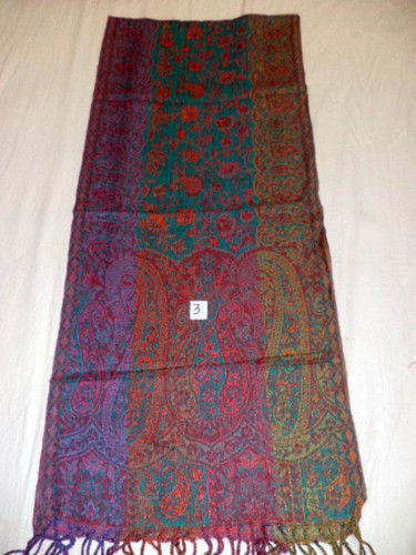 Миниатюра: Pure Soft Wool Hand Woven Mufflers Stoles in Multi-Color