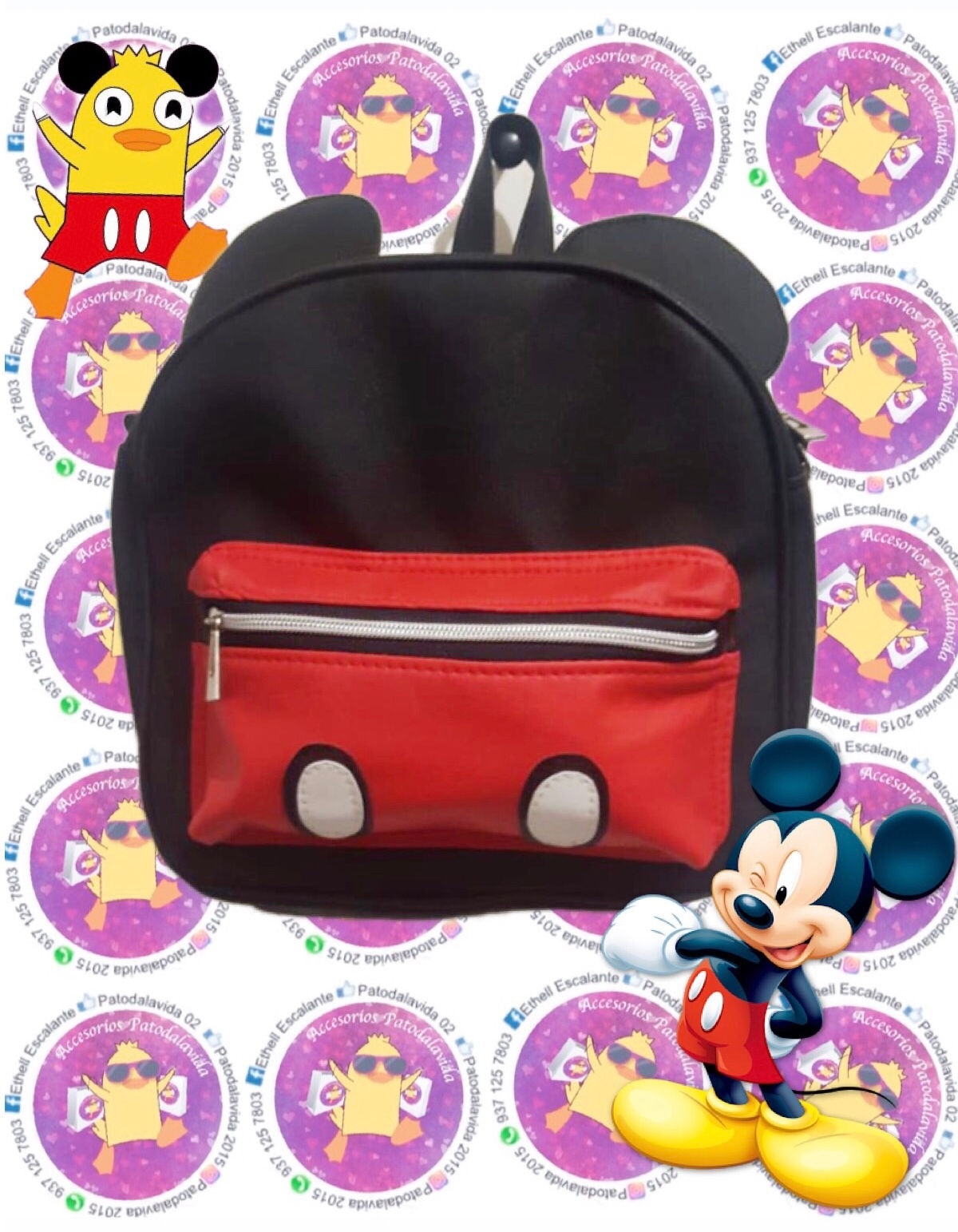 Mochila convertible chica mickey 