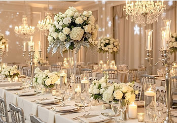 Elegant wedding celebration with floral décor