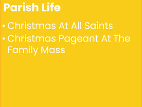 Jan 7th Parish Life