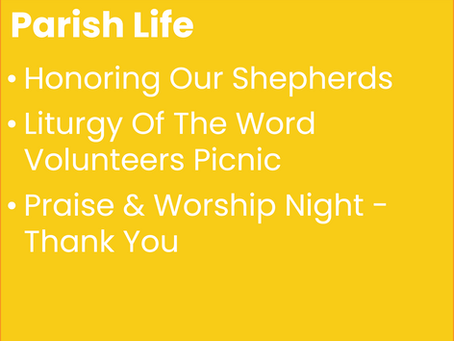 July 6th Parish Life