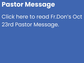 Oct.,23rd Pastor Message 