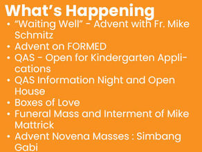 November 30th What's Happening? 