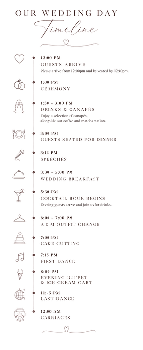 White Rustic Wedding Order Of The Day Poster.png