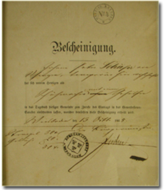 Bescheinigung Schuh-Schaefer GmbH Wiesbaden