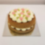 Red Bean Matcha Chiffon Cake with Salted Cream