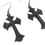 Thumbnail: Matte Black Cross Earrings