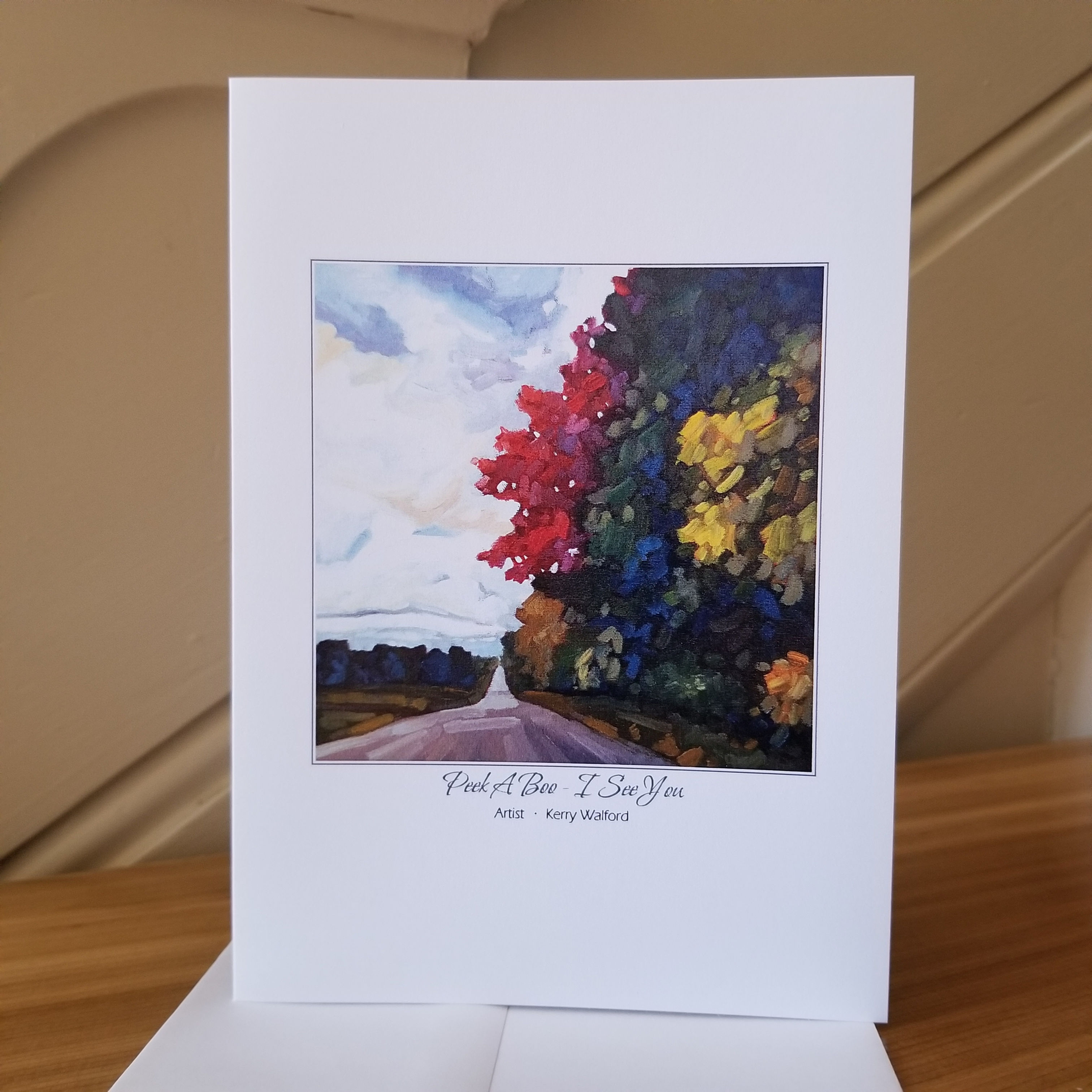 7" x 5" Blank Greeting Card of 'Peek-A-Boo, I-See-You'