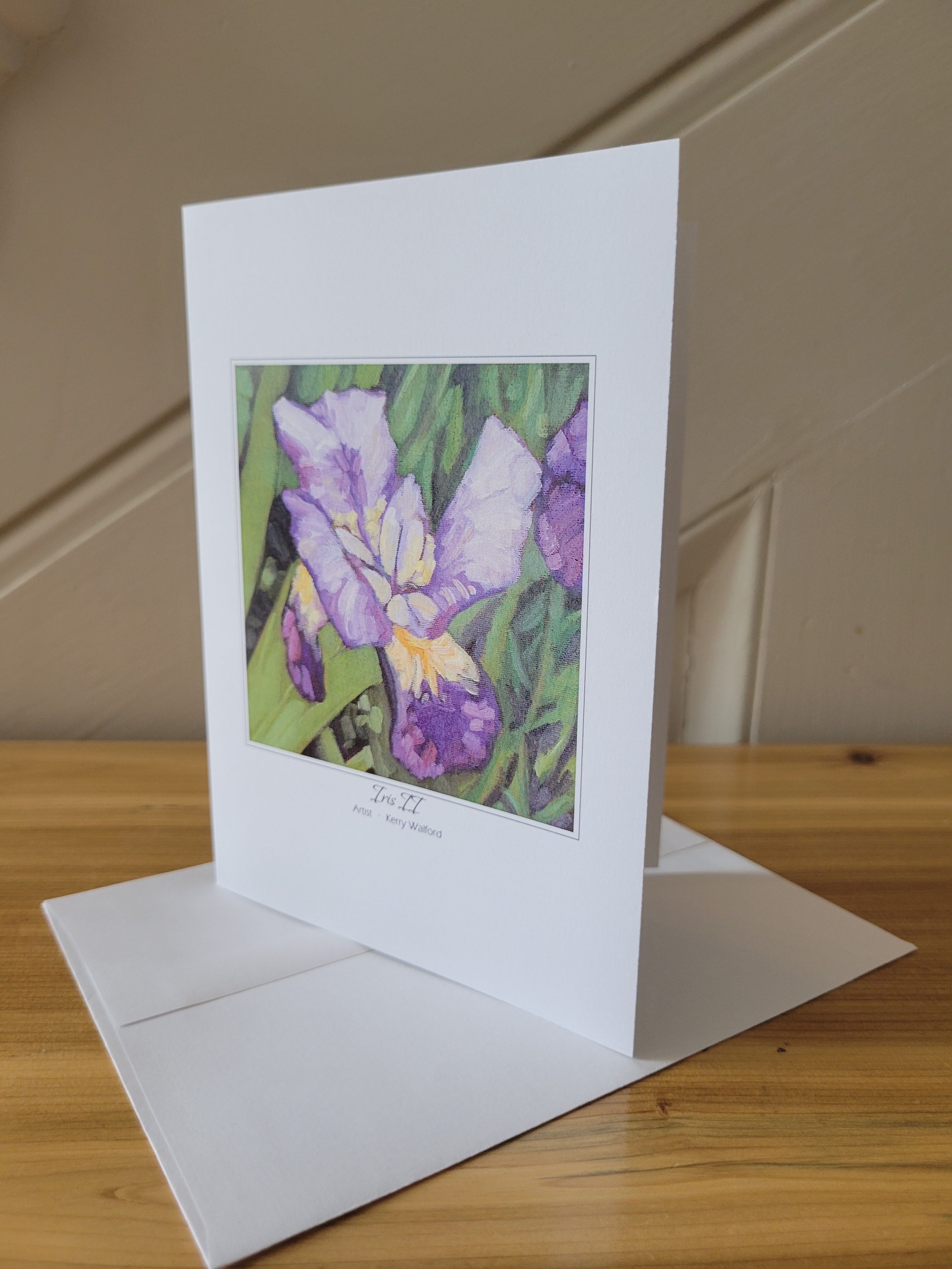 Blank Greeting Card & Envelope of 'Iris II'