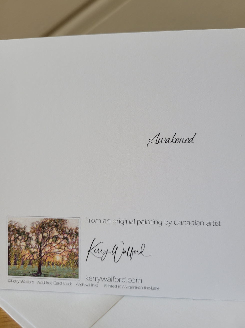 Thumbnail: Blank Greeting Card & Envelope of 'Awakened'