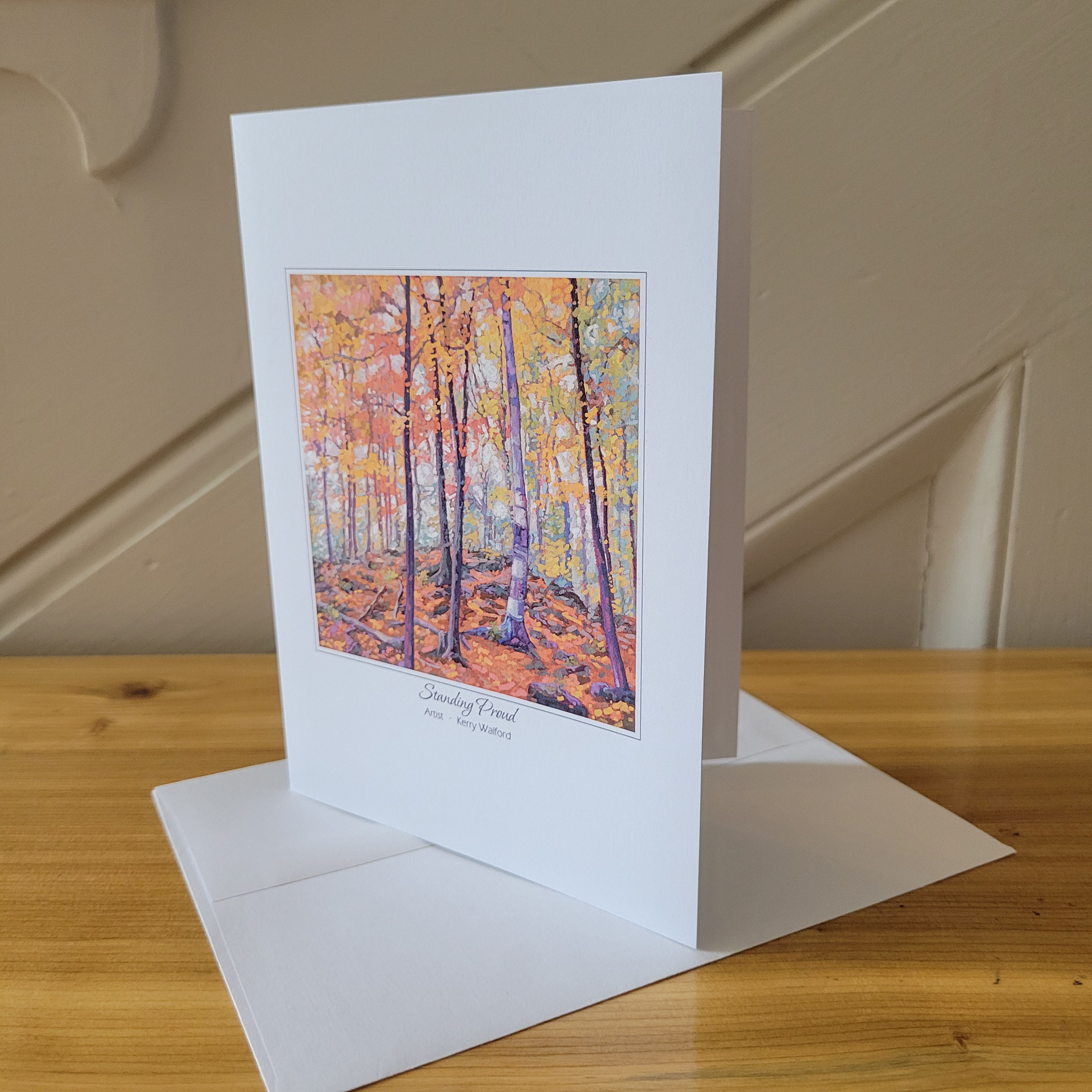Blank Greeting Card & Envelope of 'Standing Proud'