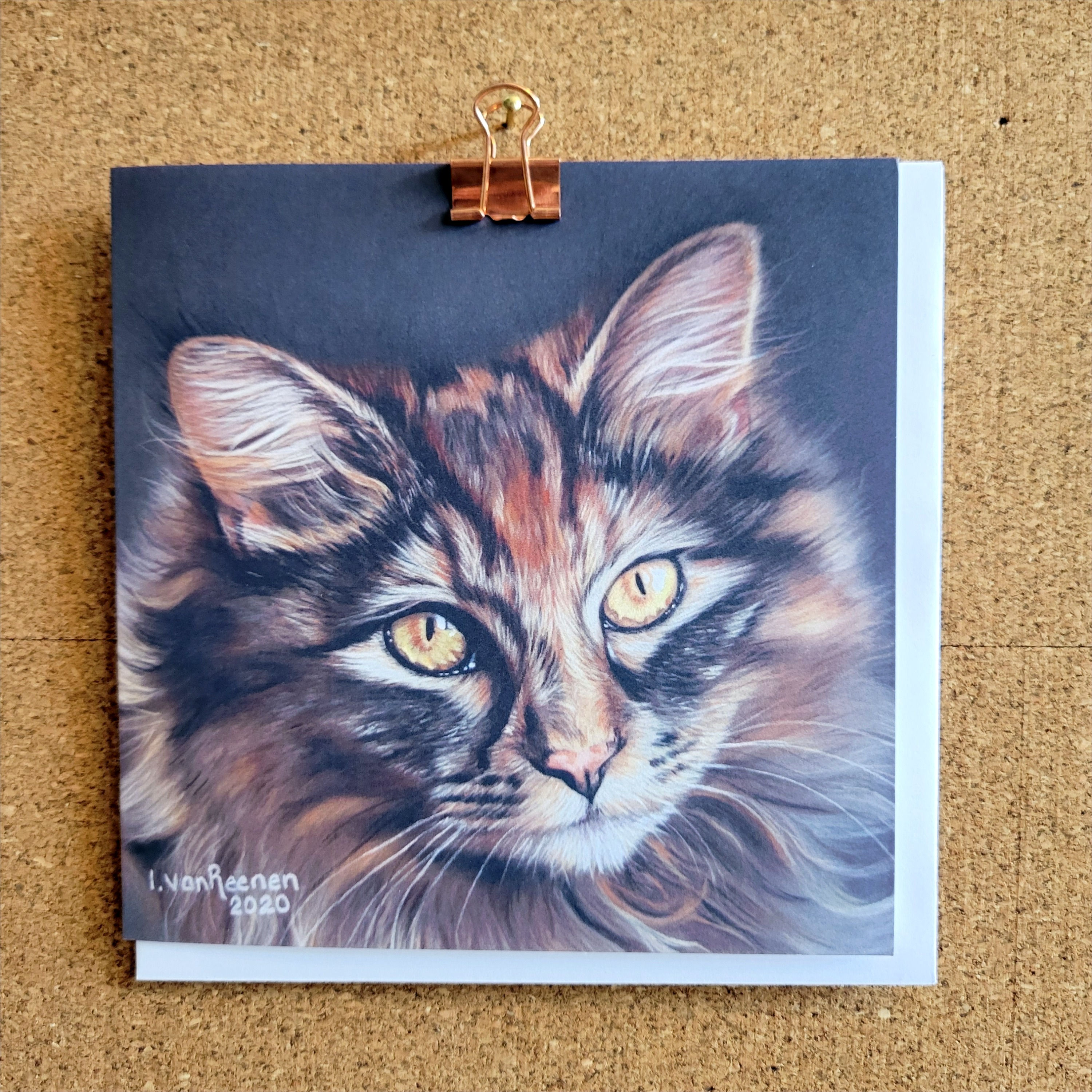 Blank Greeting Card of 'Cat'
