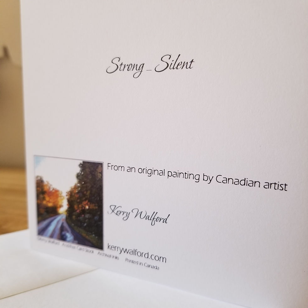 Thumbnail: 7" x 5" Blank Greeting Card of 'Strong & Silent'