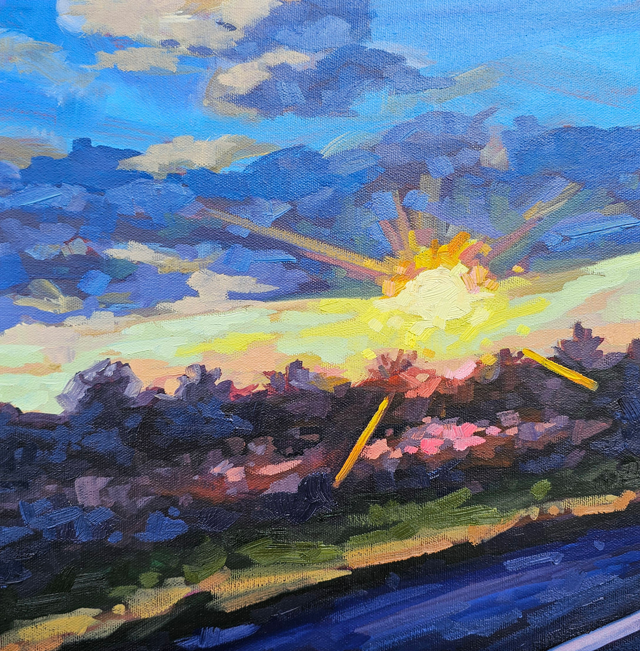 Haldimand Sunset Drive - Framed Canvas